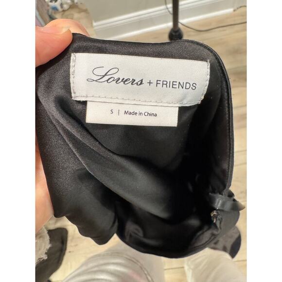 Lovers and Friends Black One Shoulder Ruffle Mini Dress Elegant Cocktail Small - Picture 8 of 10